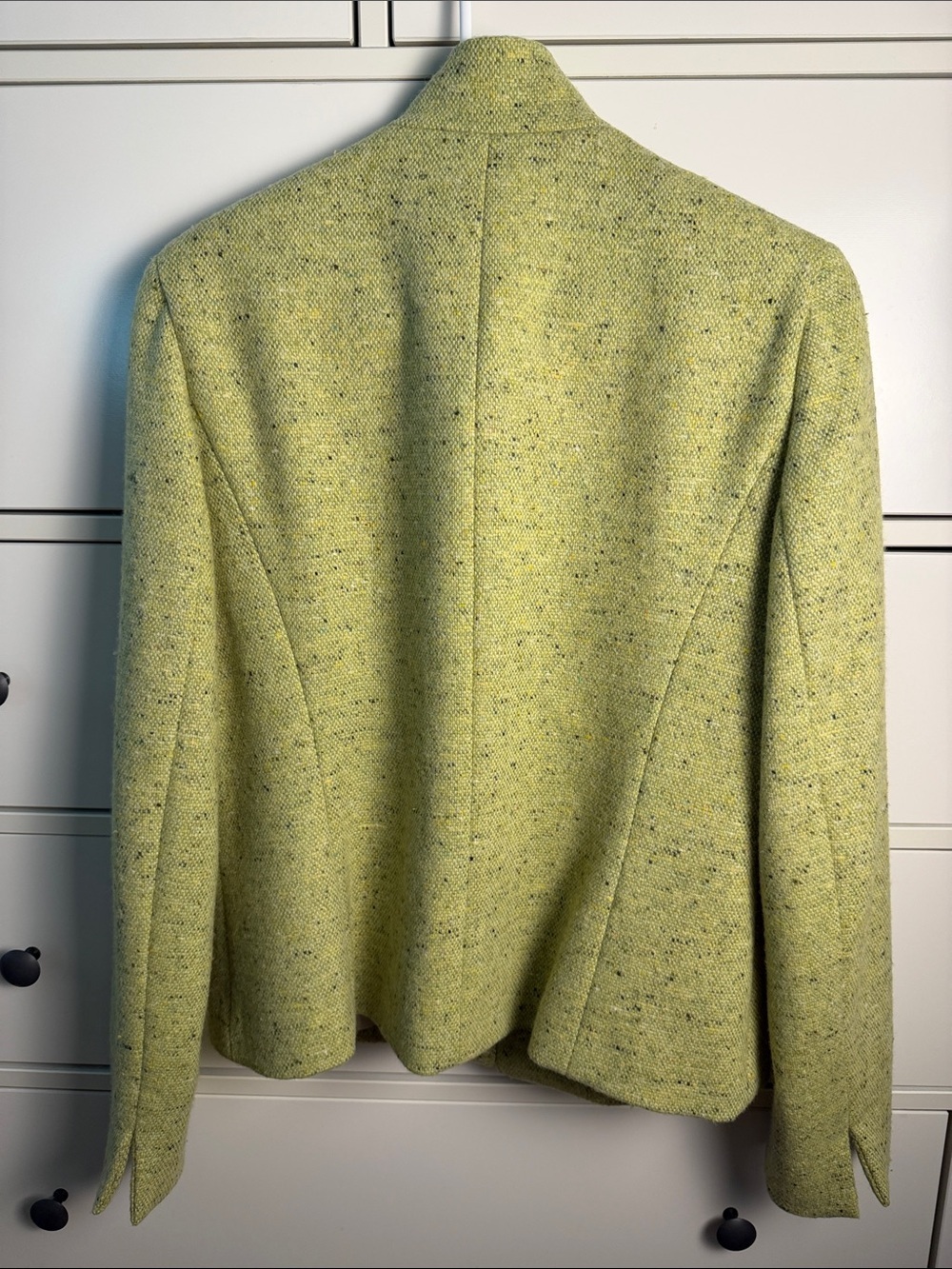 Nina Mclemore Set- Lime Green Tweed Blazer and 100% Silk Matching Top - Picture 13 of 16